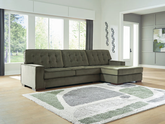 Orange Furniture Outlet - Ashley Furniture - Caspian-Town Sectional - LAF 2-Piece Sectional with Chaise / Olive - PC61702S2