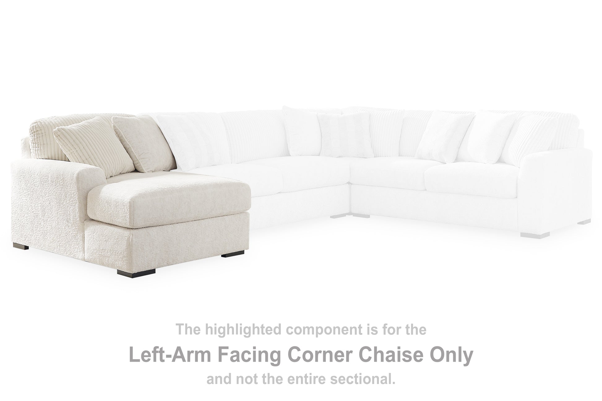 Orange Furniture Outlet - Ashley Furniture - Chessington Sectional - LAF Corner Chaise / Ivory - 6190416