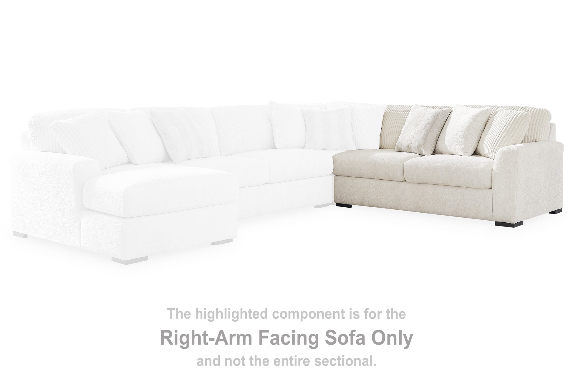 Orange Furniture Outlet - Ashley Furniture - Chessington Sectional - RAF Sofa / Ivory - 6190467