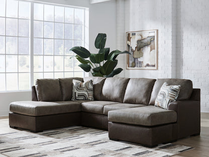 Orange Furniture Outlet - Ashley Furniture - Castille Way Sectional - RAF 2-Piece Sectional with Chaise / Fossil - PC62703S1