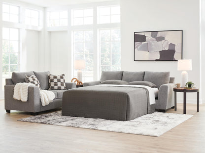Orange Furniture Outlet - Ashley Furniture - Loreo Living Room - Queen Sofa Sleeper / Flint - 6310339