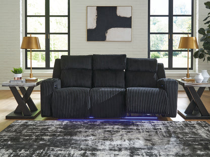 Orange Furniture Outlet - Ashley Furniture - Forest Lake Living Room - PWR REC Sofa with ADJ Headrest / Alloy - PC6420315