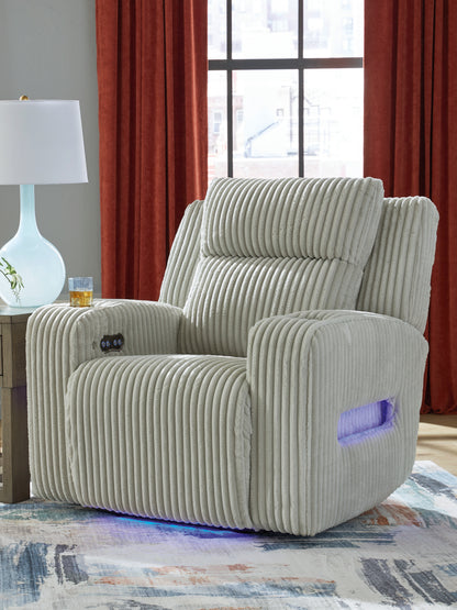 Orange Furniture Outlet - Ashley Furniture - Forest Lake Living Room - PWR Recliner/ADJ Headrest / Alloy - PC6420313
