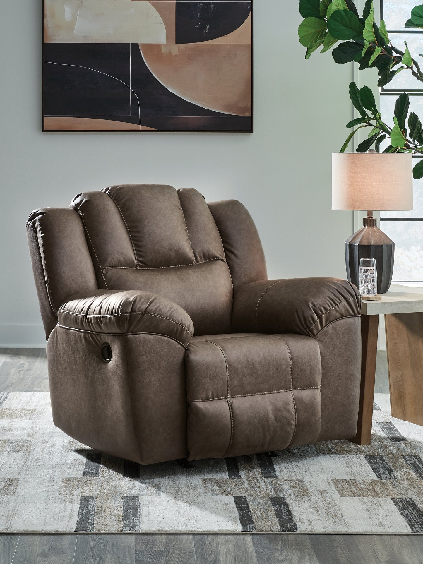 Orange Furniture Outlet - Ashley Furniture - Lowilla Living Room - Rocker Recliner / Driftwood - PC6450625