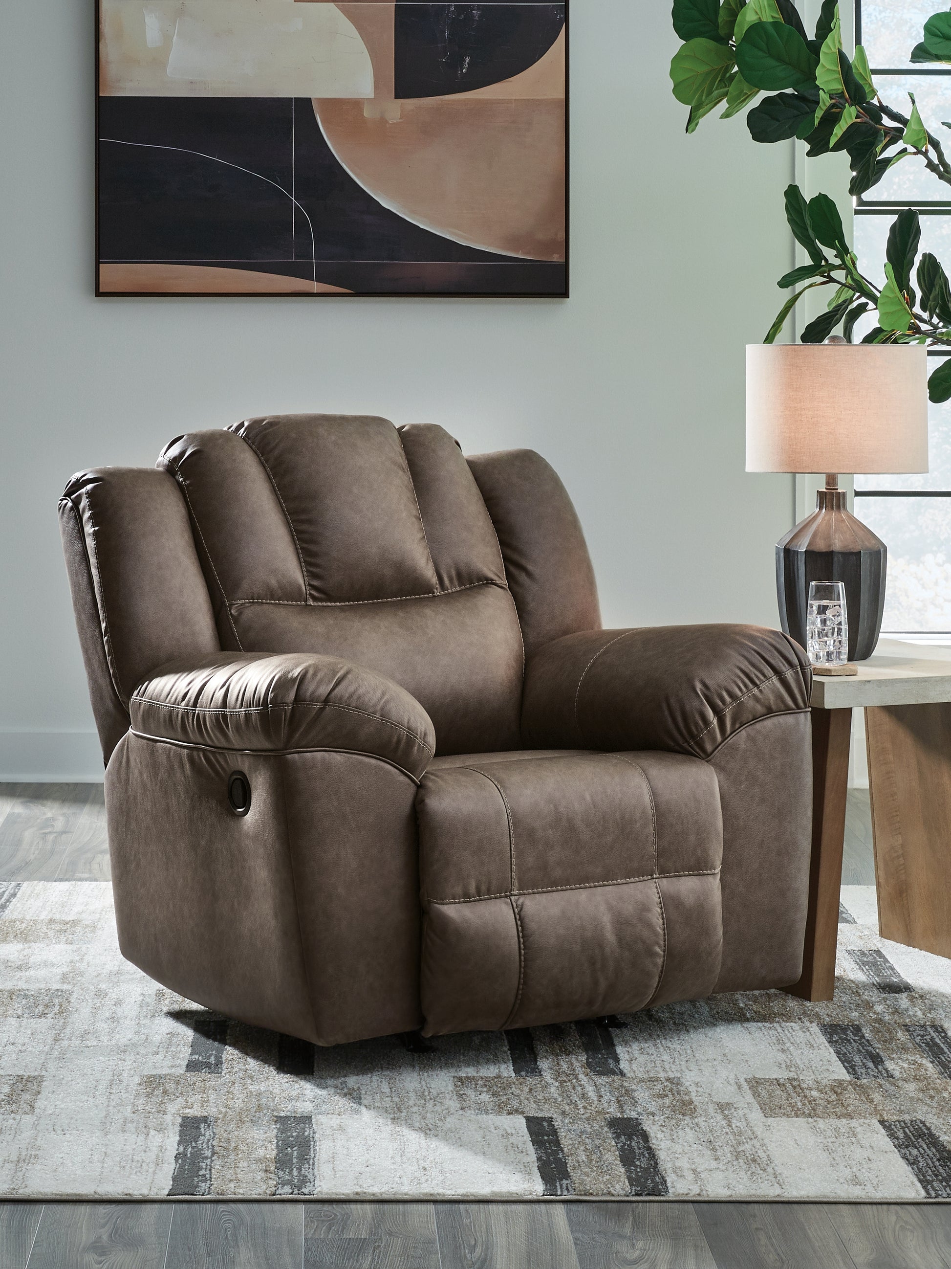 Orange Furniture Outlet - Ashley Furniture - Lowilla Living Room - Rocker Recliner / Driftwood - PC6450625