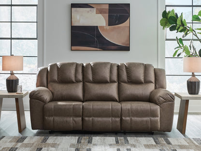 Orange Furniture Outlet - Ashley Furniture - Lowilla Living Room - Reclining Sofa / Driftwood - PC6450688
