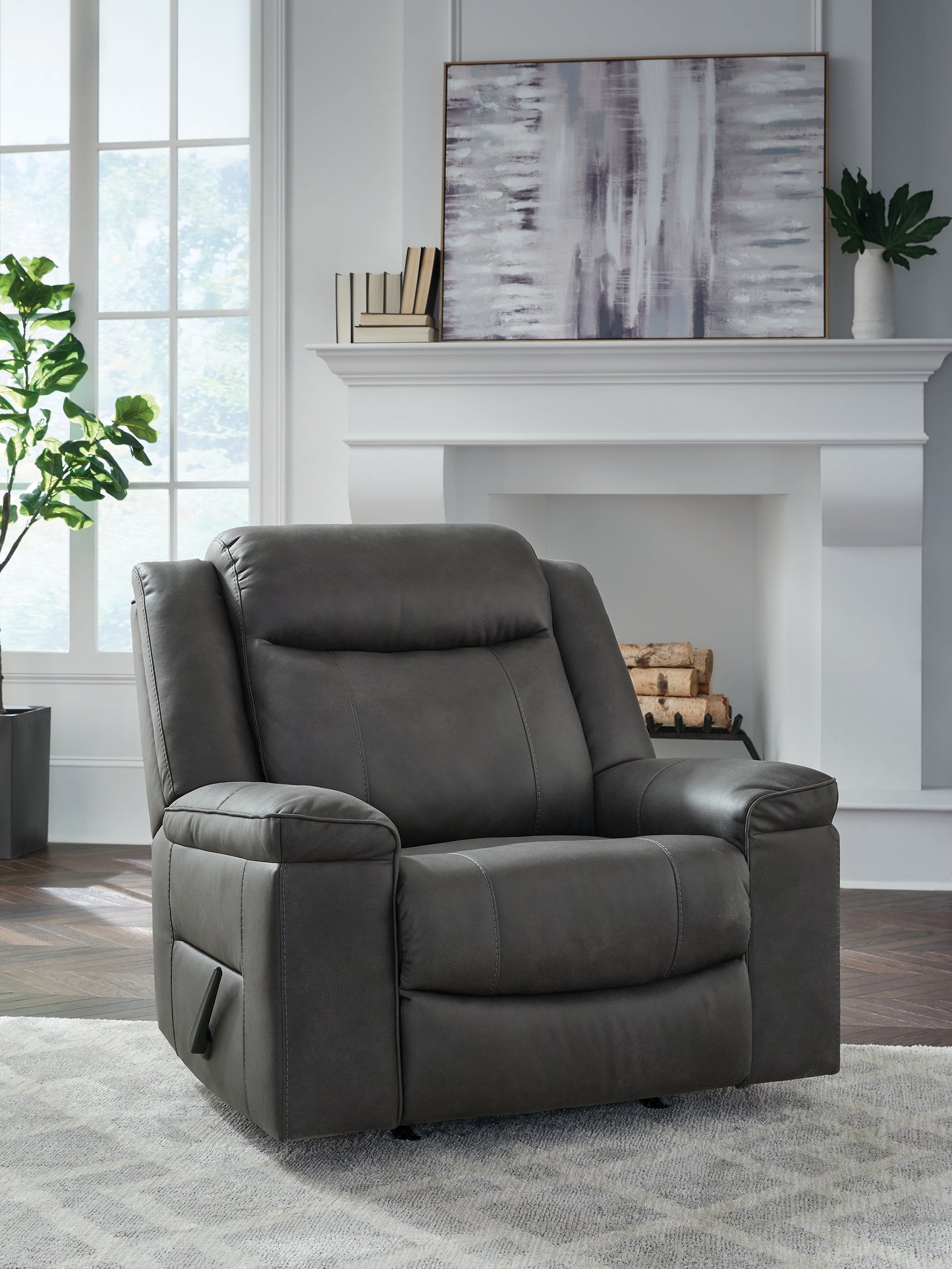 Orange Furniture Outlet - Ashley Furniture - Status Check Living Room - Rocker Recliner / Caramel - PC6530825