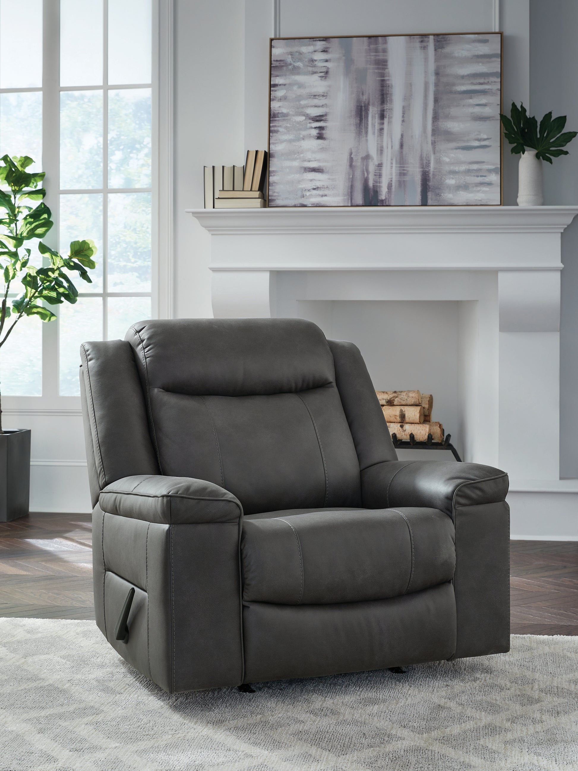Orange Furniture Outlet - Ashley Furniture - Status Check Living Room - Rocker Recliner / Caramel - PC6530825