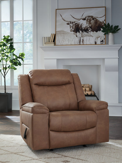 Orange Furniture Outlet - Ashley Furniture - Status Check Living Room - Rocker Recliner / Caramel - PC6530825