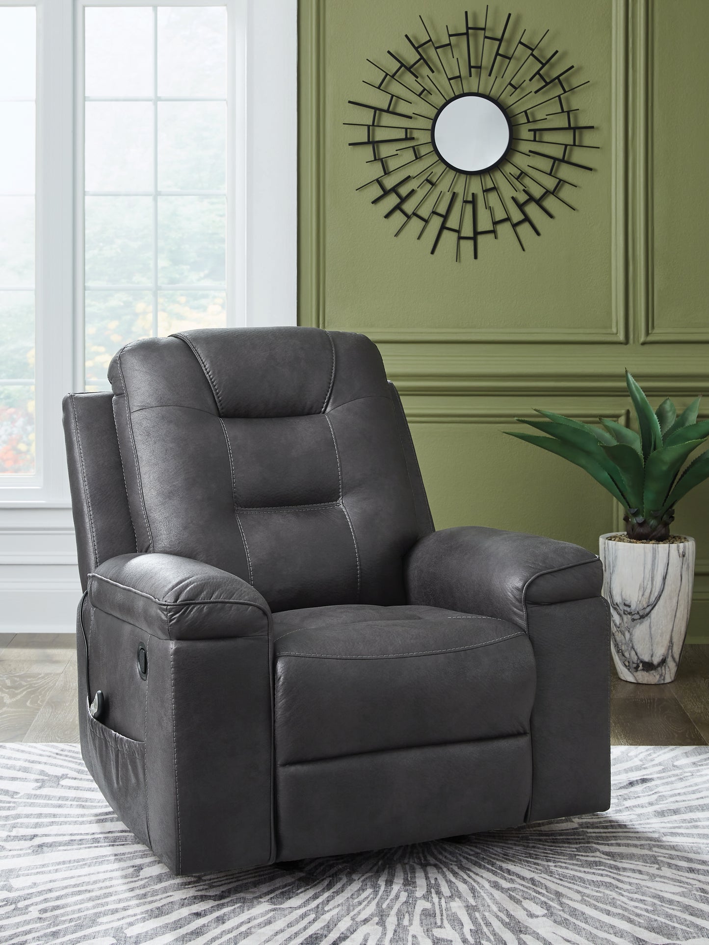 Orange Furniture Outlet - Ashley Furniture - Stockworth Living Room - Rocker Recliner / Granite - PC6560525