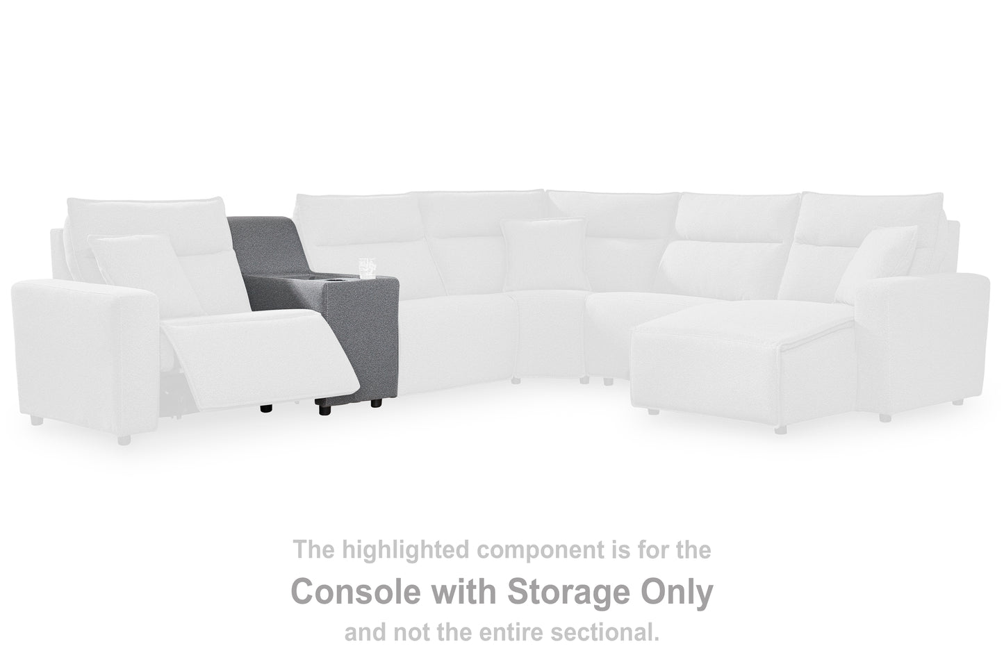 Orange Furniture Outlet - Ashley Furniture - ModMax II Sectional - Console / Salt and Pepper - 6590657