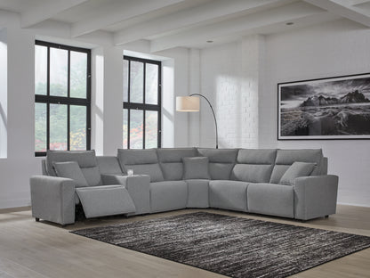 Orange Furniture Outlet - Ashley Furniture - ModMax II Sectional - 6-Piece Power Reclining Sectional / Salt and Pepper - 65906S10