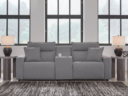 Orange Furniture Outlet - Ashley Furniture - ModMax II Sectional - 3-Piece Power Reclining Sectional with Console / Salt and Pepper - 65906S3