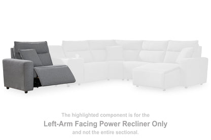 Orange Furniture Outlet - Ashley Furniture - ModMax II Sectional - LAF Zero Wall Power Recliner / Salt and Pepper - 6590658
