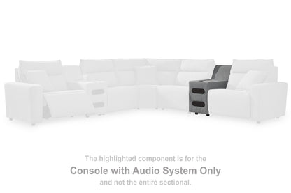 Orange Furniture Outlet - Ashley Furniture - ModMax II Sectional - Console with Audio System / Salt and Pepper - 6590660