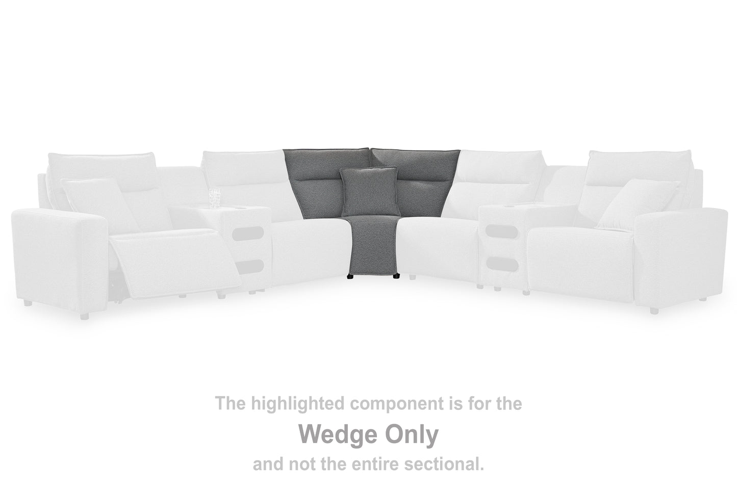 Orange Furniture Outlet - Ashley Furniture - ModMax II Sectional - Wedge / Salt and Pepper - 6590677