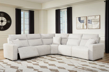 Orange Furniture Outlet - Ashley Furniture - ModMax II Sectional - 5-Piece Power Reclining Sectional / Stone - 65907S8