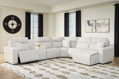 Orange Furniture Outlet - Ashley Furniture - ModMax II Sectional - 6-Piece Power Reclining Sectional with Chaise and Console / Stone - 65907S6