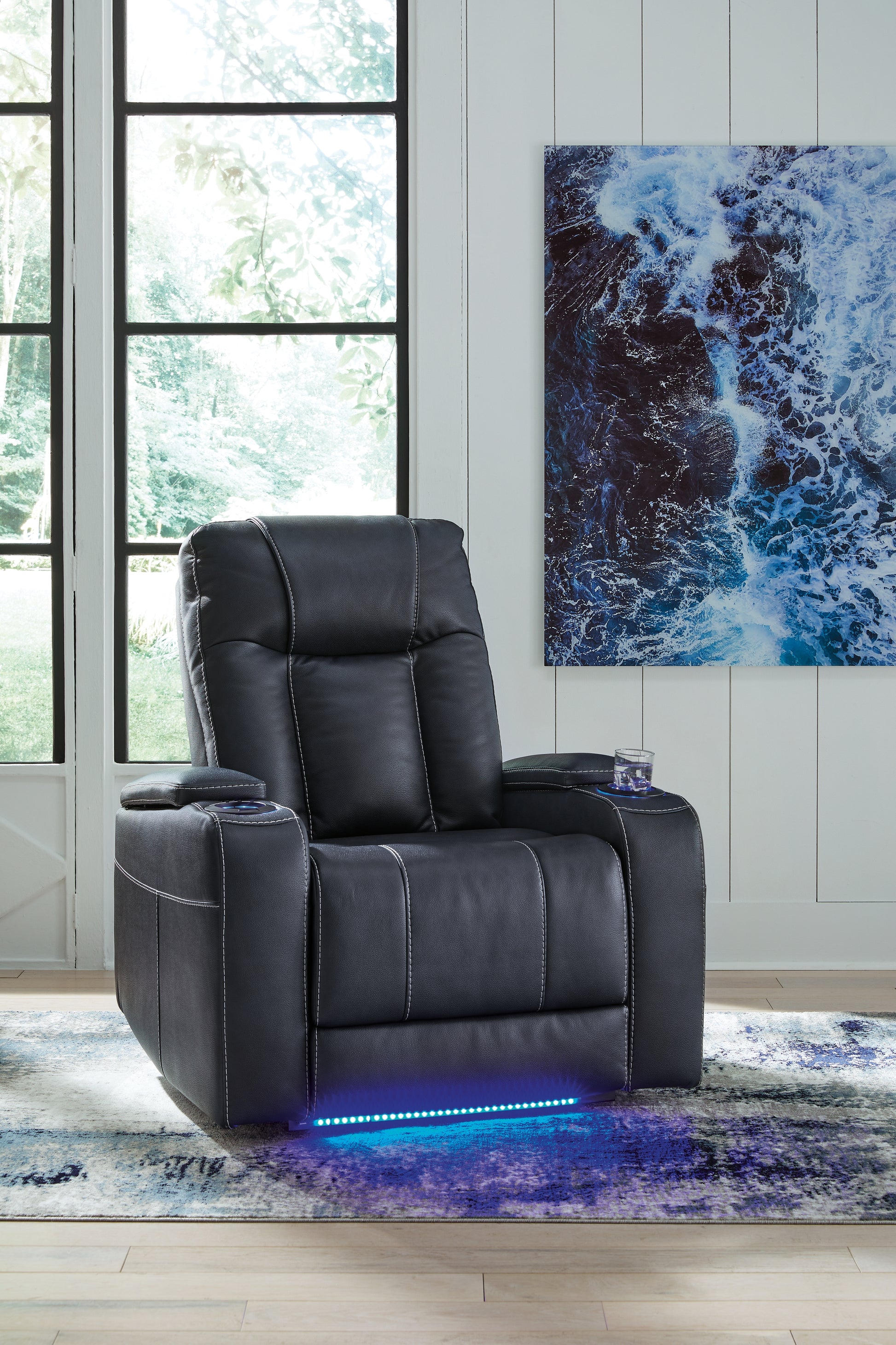 Orange Furniture Outlet - Ashley Furniture - Feazada Living Room - PWR Recliner/ADJ Headrest / Shadow - 6620513