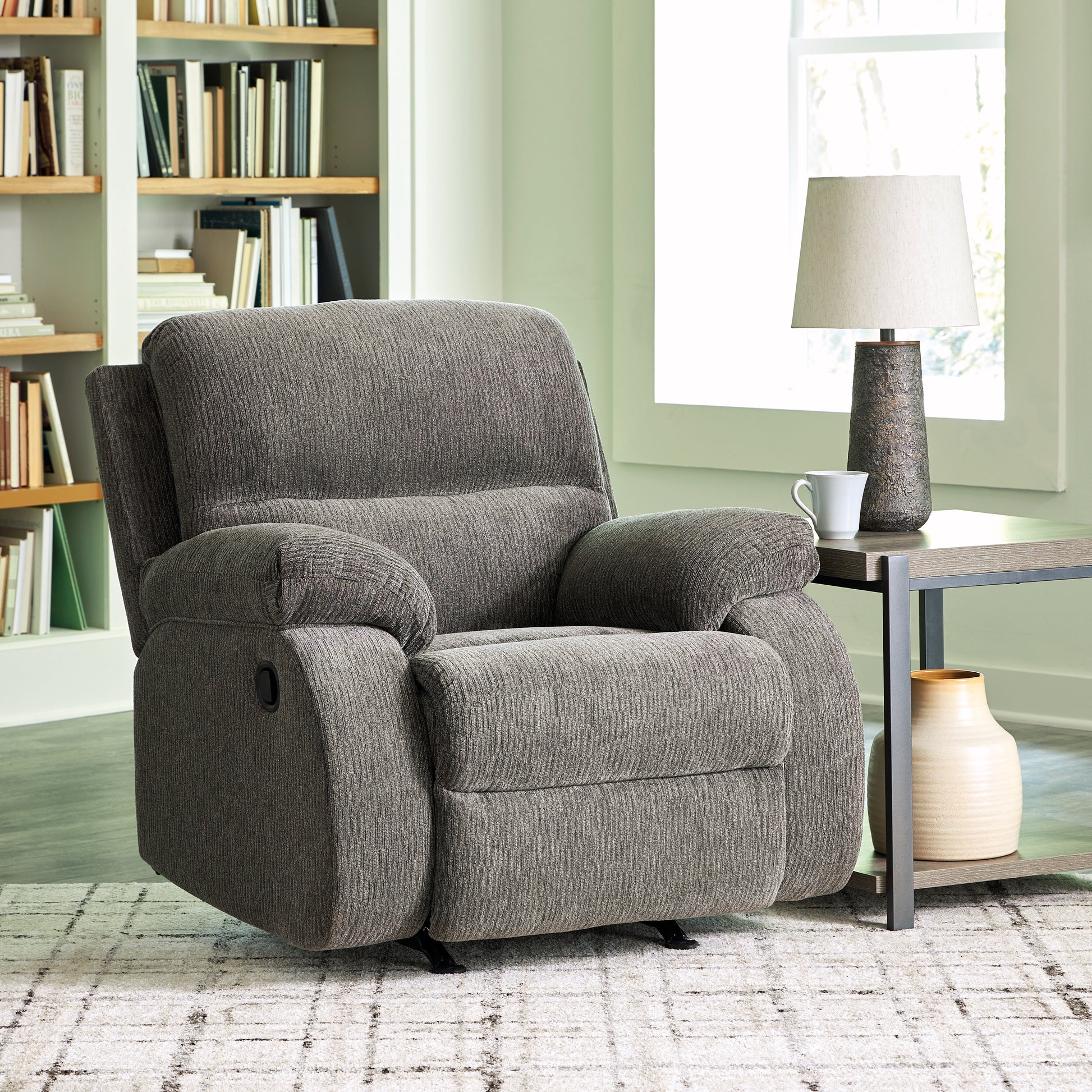 Orange Furniture Outlet - Ashley Furniture - Scranto Living Room - Rocker Recliner / Brindle - 6650225