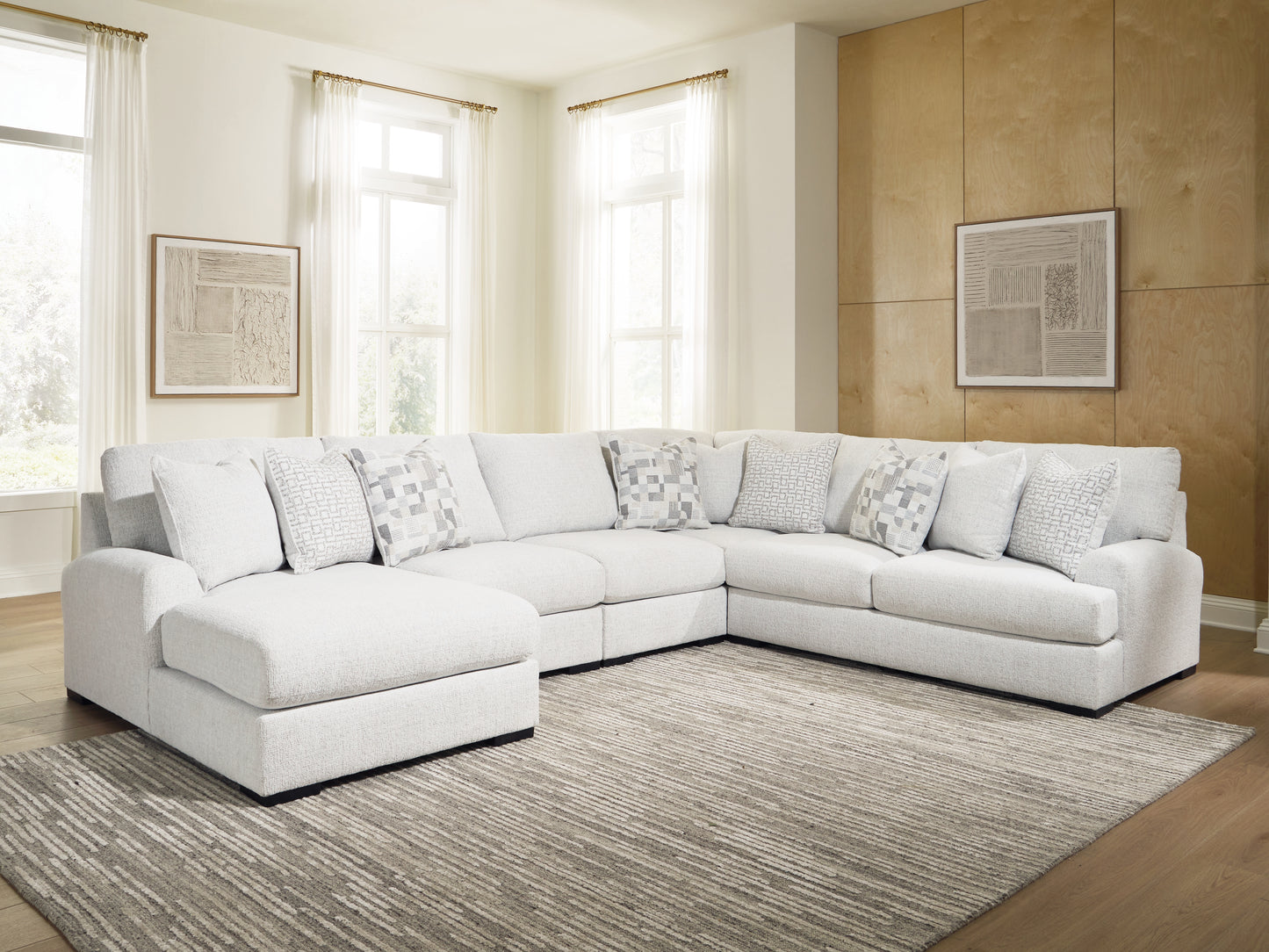 Orange Furniture Outlet - Ashley Furniture - Misty-Lakes 5-Piece Sectional with Chaise - 5-Piece Sectional with Chaise - PC66906S12