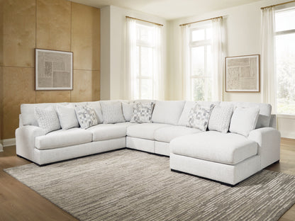 Orange Furniture Outlet - Ashley Furniture - Misty-Lakes Sectional - 5-Piece Sectional with Chaise / Chalk - PC66906S11