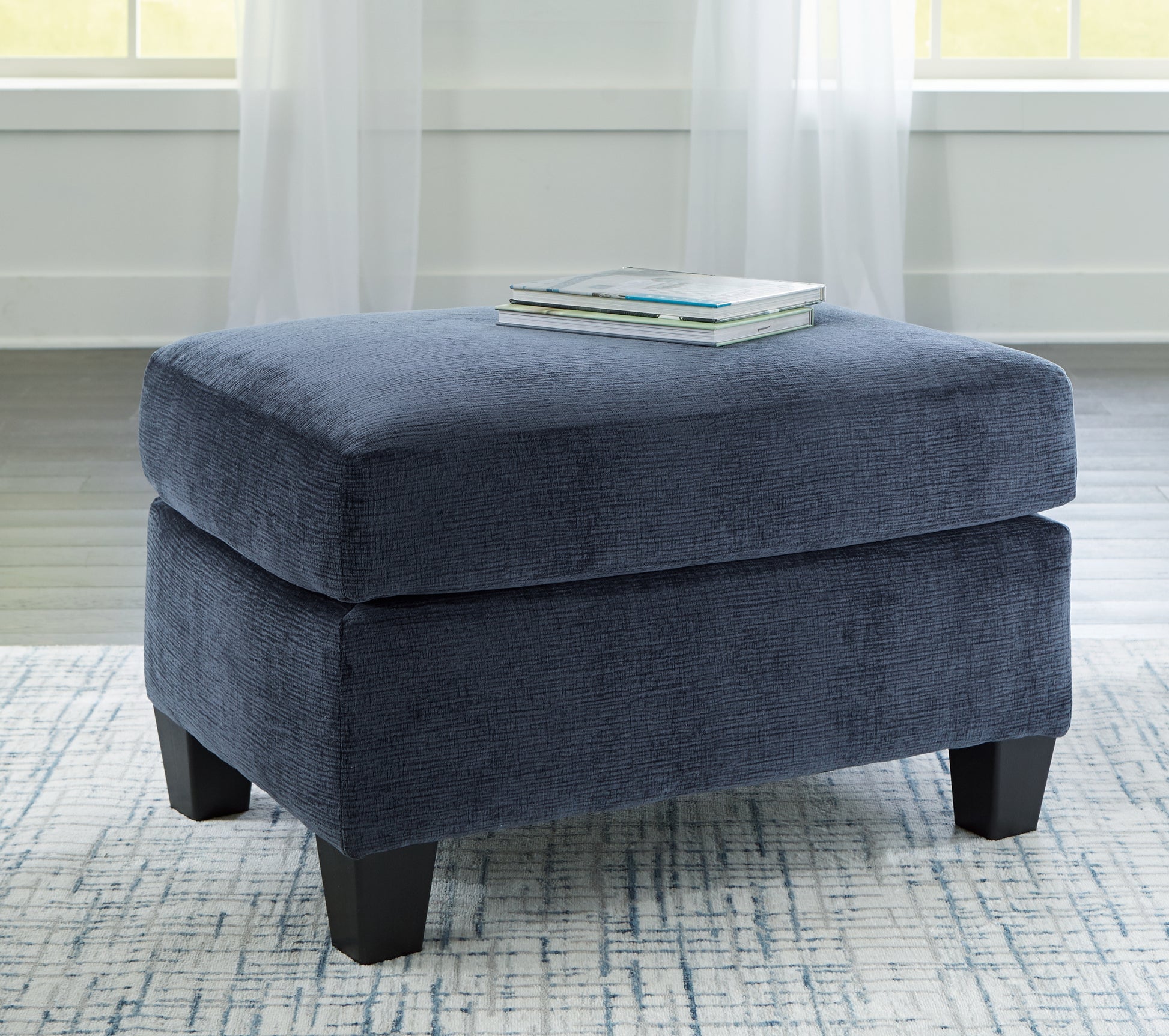 Orange Furniture Outlet - Ashley Furniture - Amity Bay Living Room - Ottoman / Ink - 6720614