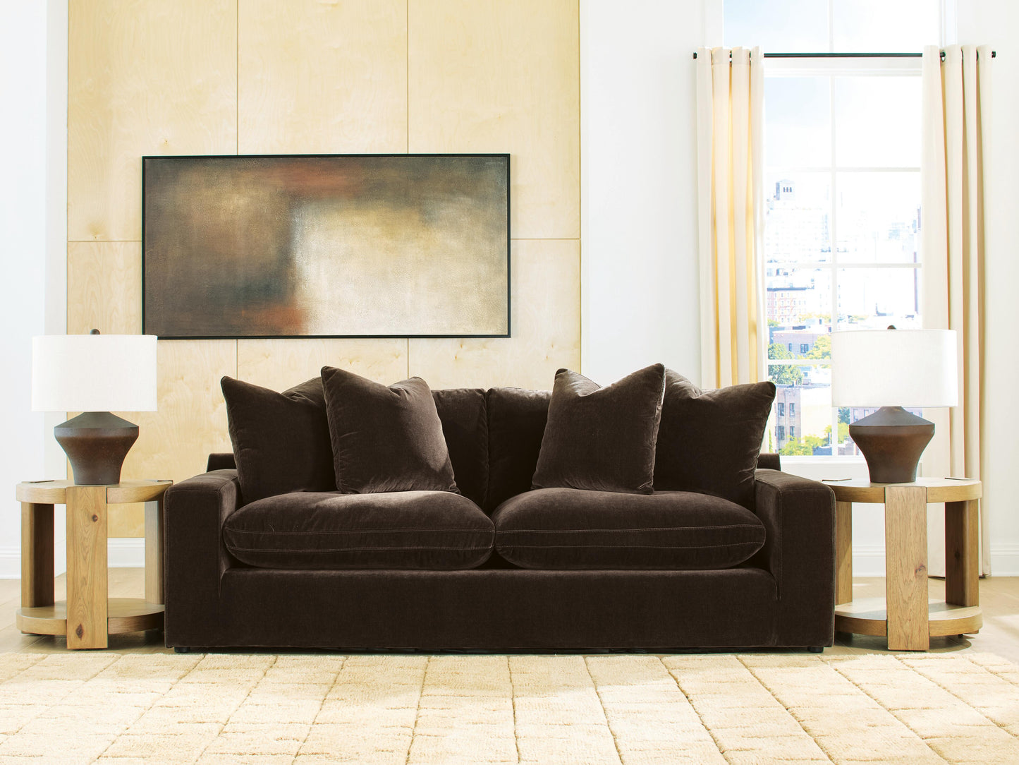 Orange Furniture Outlet - Ashley Furniture - Maxton Heights Living Room - Sofa / Bittersweet - 6780738