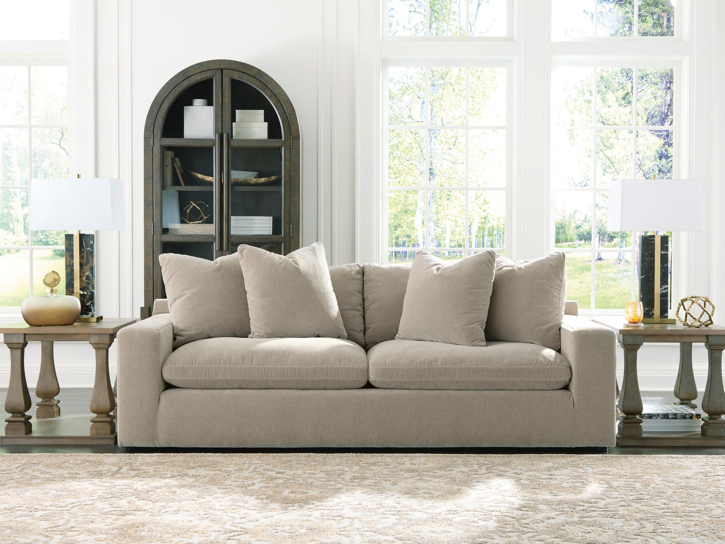 Orange Furniture Outlet - Ashley Furniture - Maxton Heights Living Room - Sofa / Pebble - 6780838