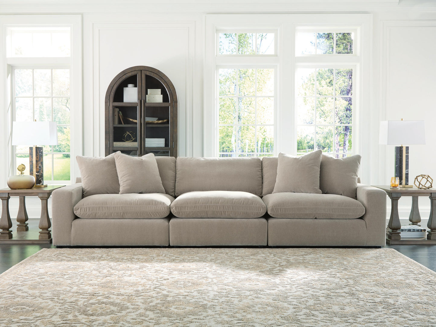 Orange Furniture Outlet - Ashley Furniture - Maxton Heights Sectional - RAF 3-Piece Sectional Sofa / Pebble - 67808S2