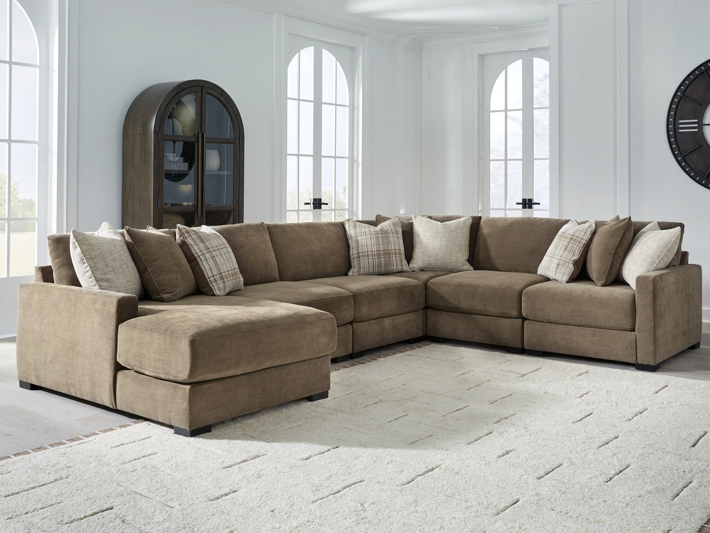Orange Furniture Outlet - Ashley Furniture - Camellia-Court Sectional - 6-Piece Sectional with Chaise / Coffee - 68207S14