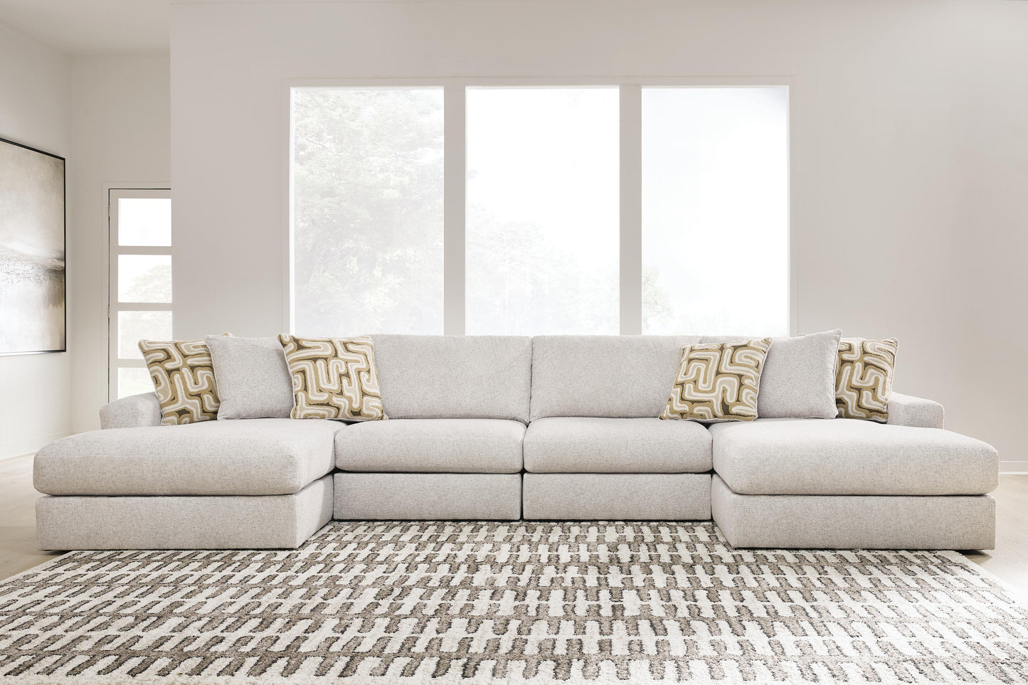 Orange Furniture Outlet - Ashley Furniture - Kestrie 4-Piece Double Chaise Sectional - 4-Piece Double Chaise Sectional - PC68706S9