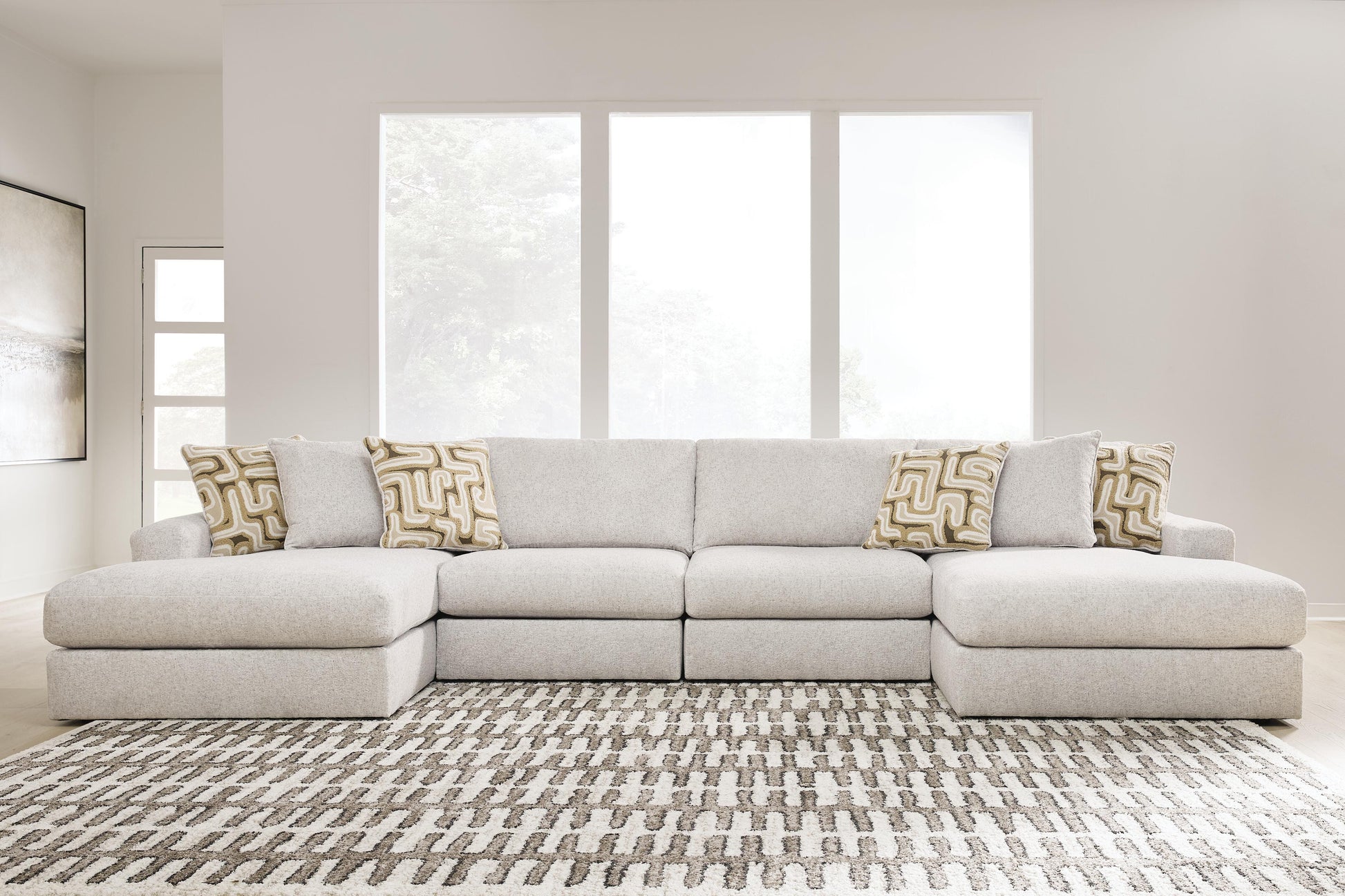 Orange Furniture Outlet - Ashley Furniture - Kestrie 4-Piece Double Chaise Sectional - 4-Piece Double Chaise Sectional - PC68706S9