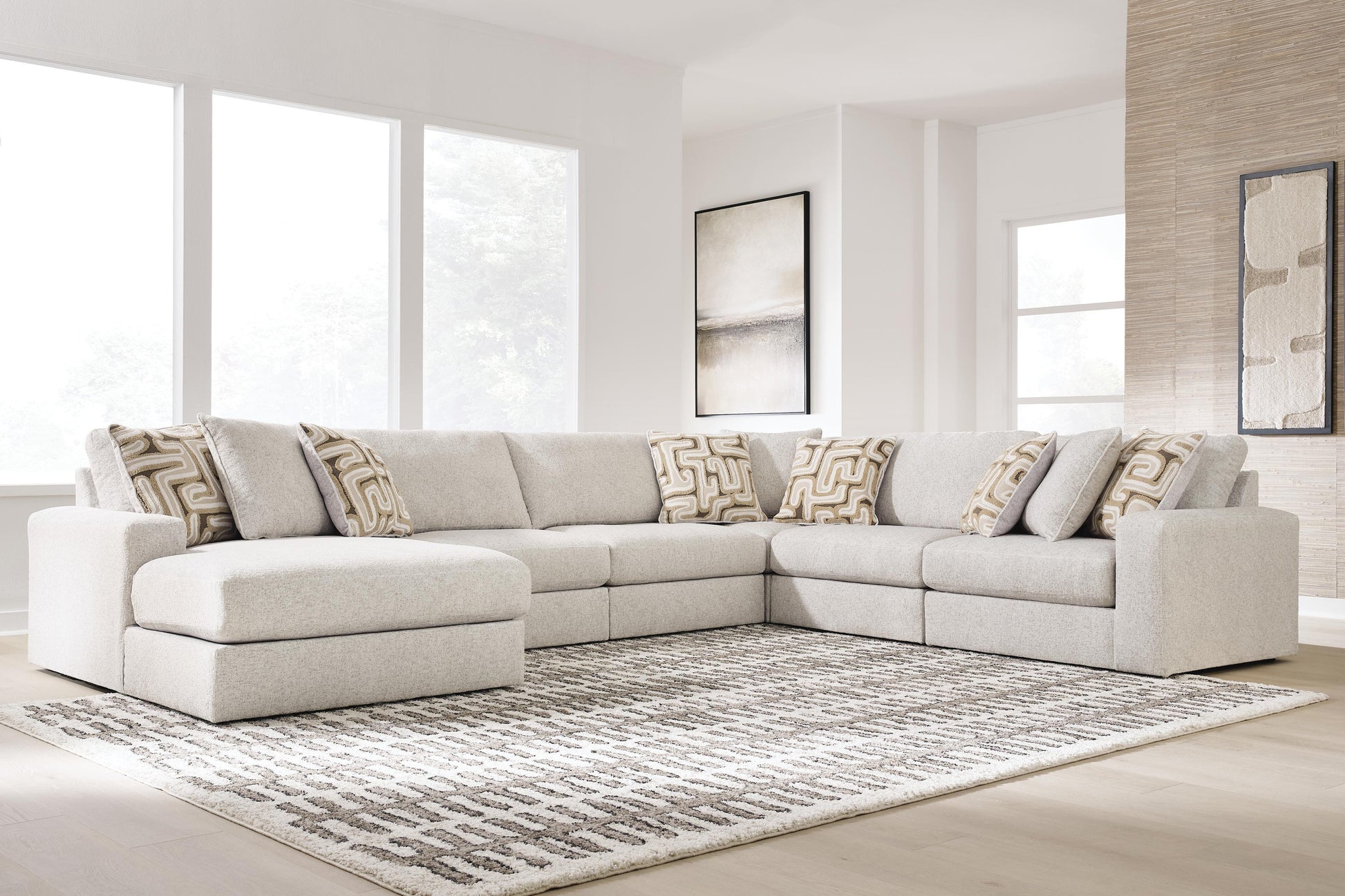 Orange Furniture Outlet - Ashley Furniture - Kestrie Sectional - RAF 6-Piece Sectional with Chaise - PC68706S14