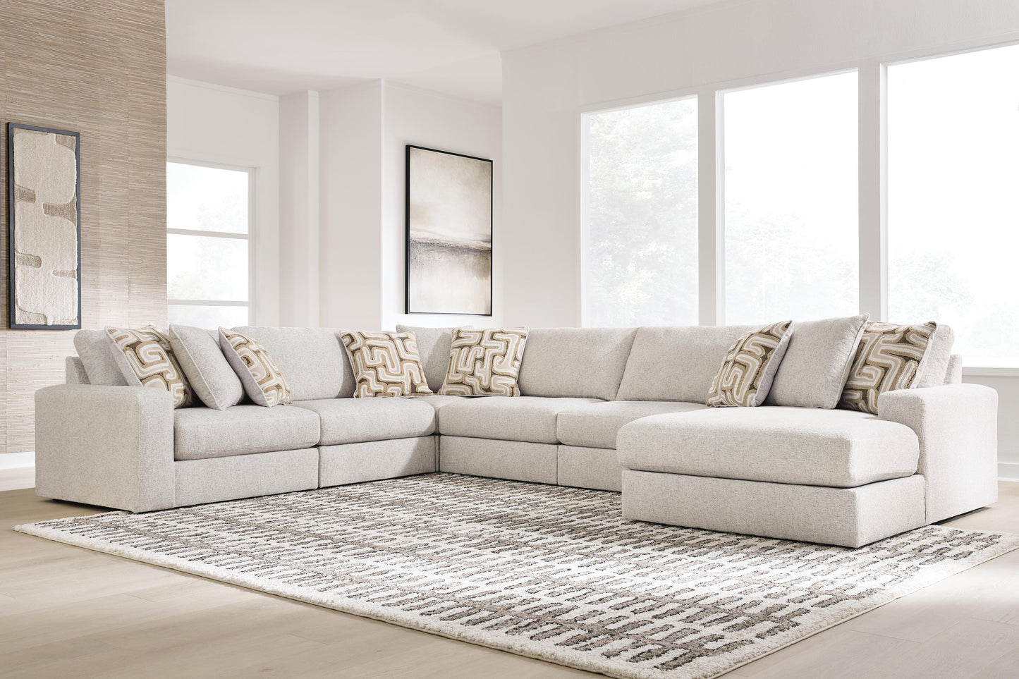 Orange Furniture Outlet - Ashley Furniture - Kestrie 6-Piece Sectional with Chaise - 6-Piece Sectional with Chaise - PC68706S15