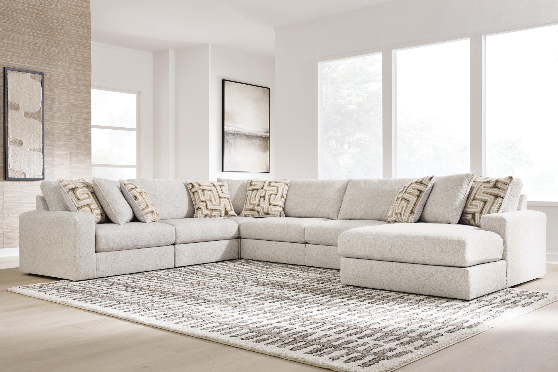 Orange Furniture Outlet - Ashley Furniture - Kestrie 6-Piece Sectional with Chaise - 6-Piece Sectional with Chaise - PC68706S15