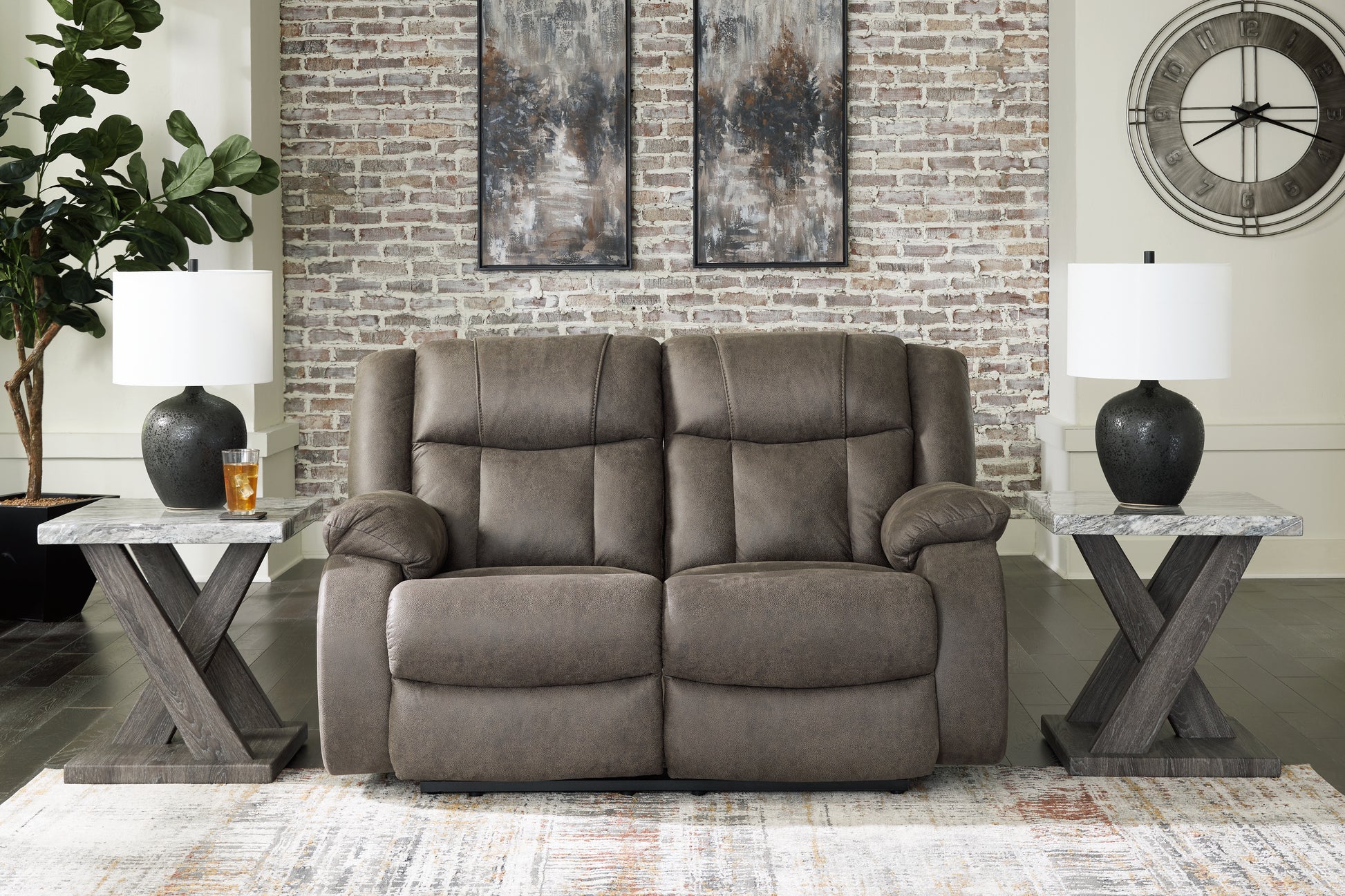 Orange Furniture Outlet - Ashley Furniture - First Base Living Room - Rocker Recliner / Gunmetal - 6880425