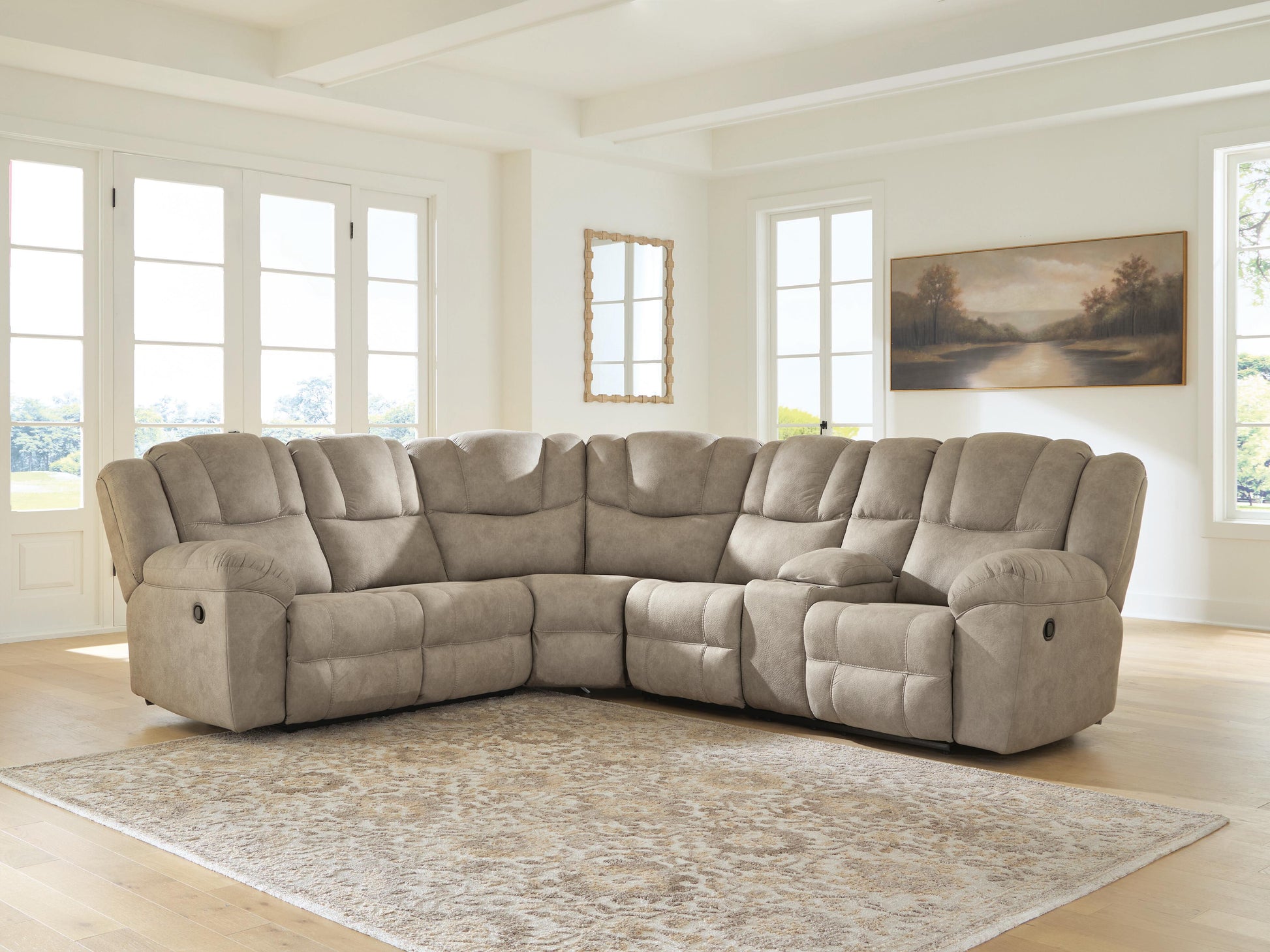 Orange Furniture Outlet - Ashley Furniture - Pearce-Pike Sectional - 3-Piece Reclining Sectional with Console - PC69205S2
