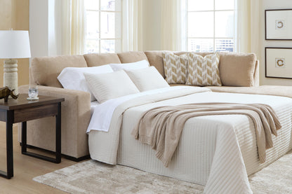 Orange Furniture Outlet - Ashley Furniture - Bridgepoint Sectional - 2-Piece Sleeper Sectional with Chaise / Almond - PC69507S5