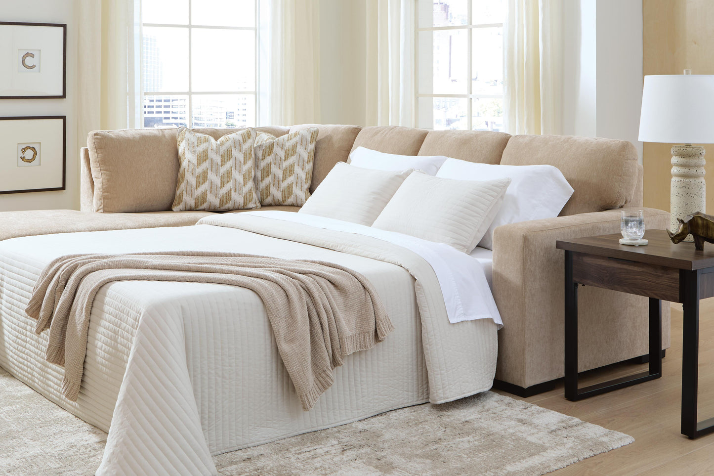 Orange Furniture Outlet - Ashley Furniture - Bridgepoint 2-Piece Sleeper Sectional with Chaise - 2-Piece Sleeper Sectional with Chaise - PC69507S4