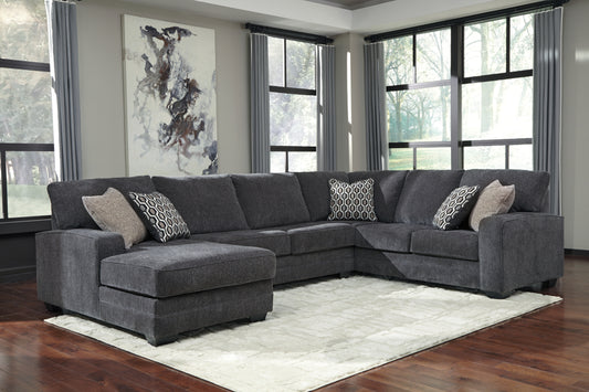 Orange Furniture Outlet - Ashley Furniture - Tracling Sectional - LAF 3-Piece Sectional with Chaise / Slate - 72600S2