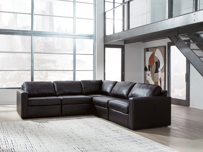 Orange Furniture Outlet - Ashley Furniture - ModMax II Sectional - RAF 5-Piece Sectional / Black - 74305S6