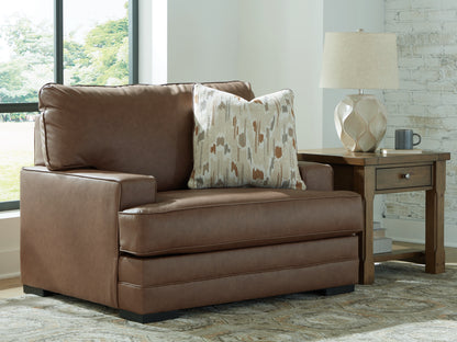 Orange Furniture Outlet - Ashley Furniture - VillaCourt Living Room - Chair and a Half / Caramel - 7490923