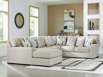 Orange Furniture Outlet - Ashley Furniture - Laurelgrove Sectional - RAF 4-Piece Sectional with Chaise / Pebble - 75105S1
