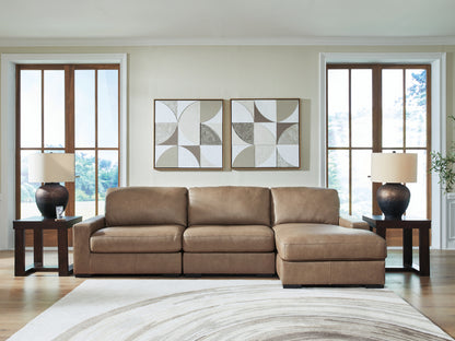 Orange Furniture Outlet - Ashley Furniture - Veronella Sectional - RAF 3-Piece Sectional with Chaise / Sahara - 76106S6