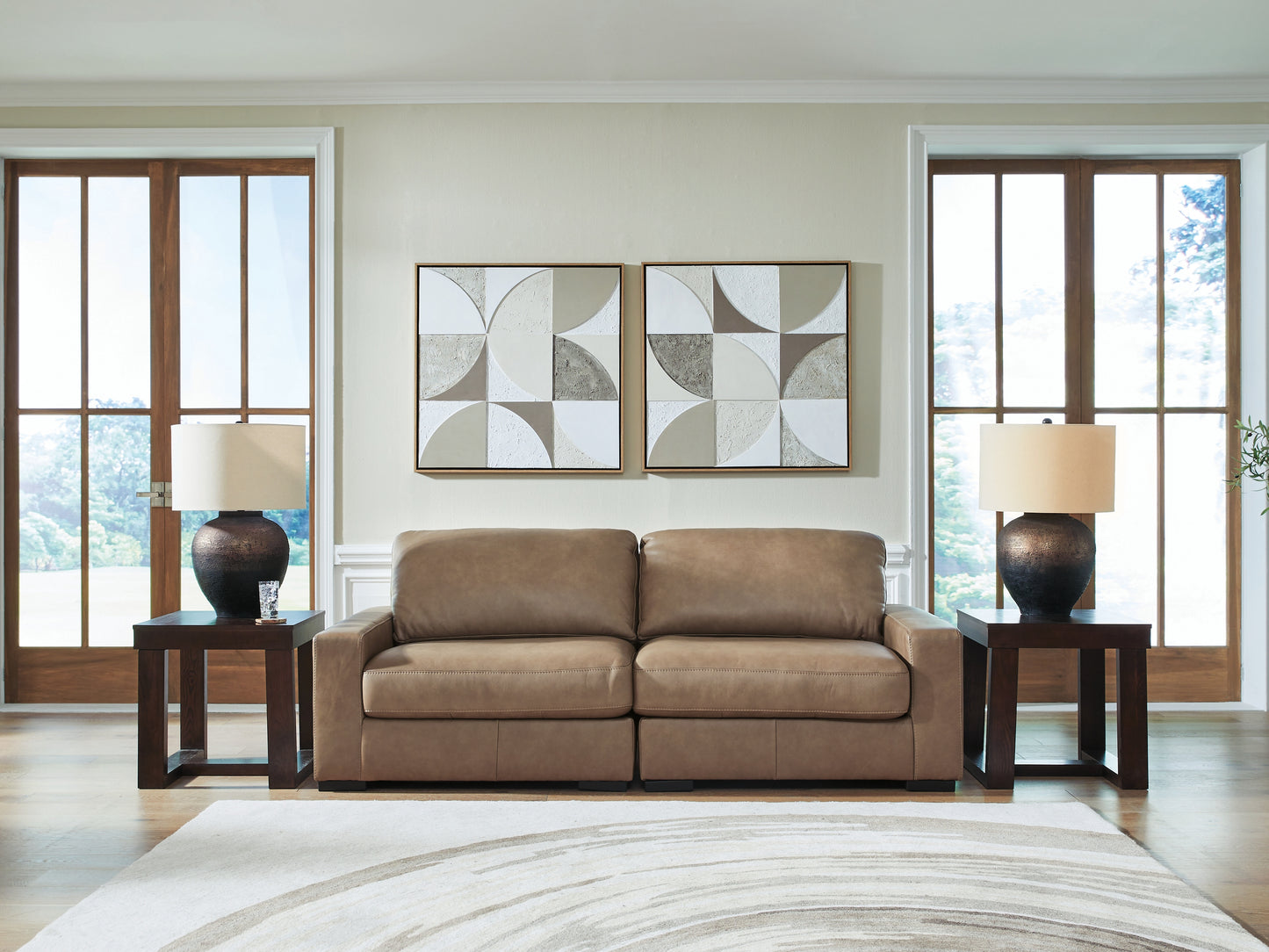 Orange Furniture Outlet - Ashley Furniture - Veronella Sectional - RAF 2-Piece Sectional Sofa / Sahara - 76106S1