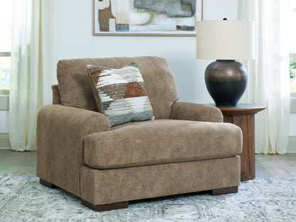 Orange Furniture Outlet - Ashley Furniture - Jayne Park Living Room - Chair and a Half / Pecan - PC8150523