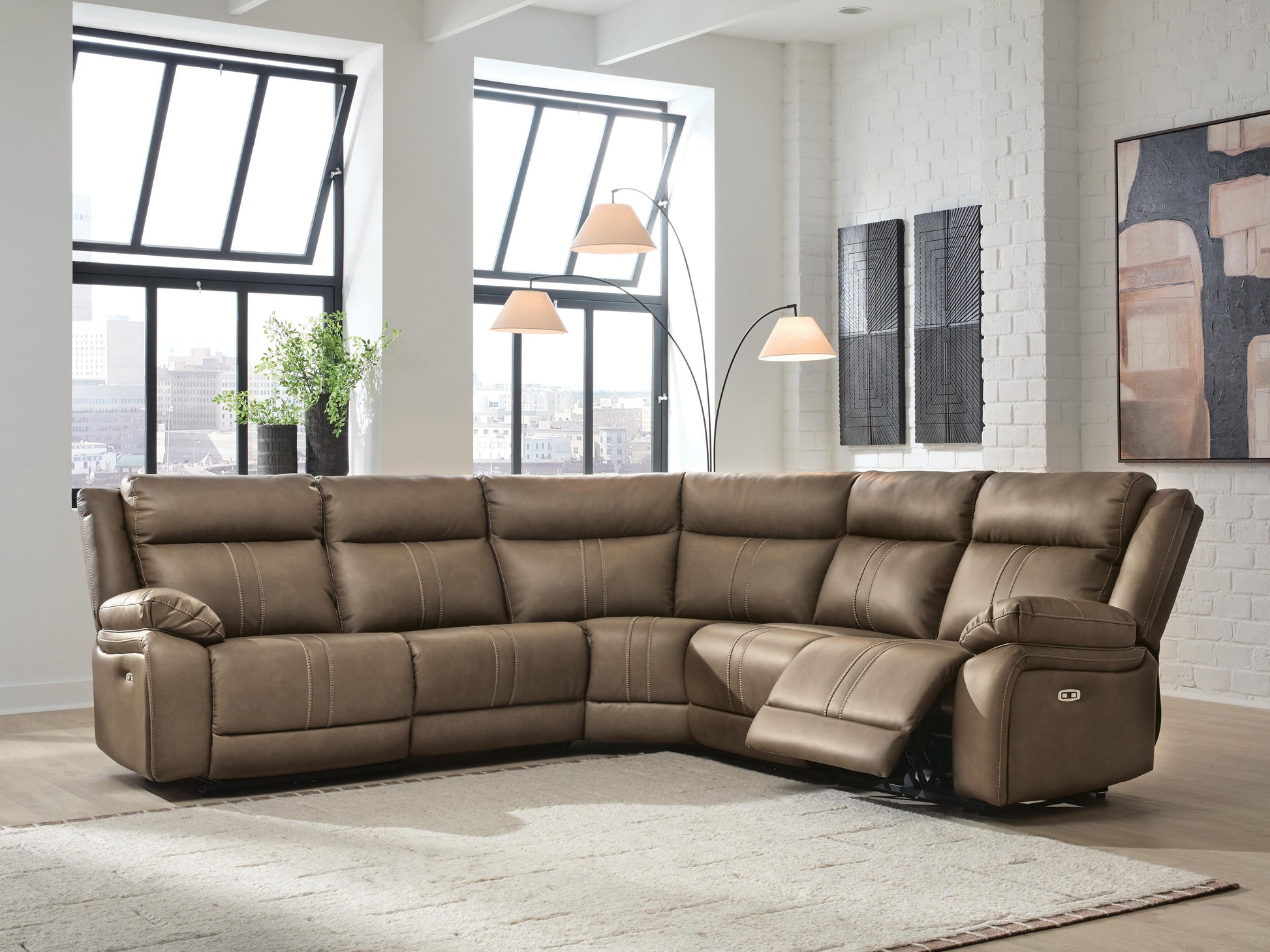 Orange Furniture Outlet - Ashley Furniture - Max-Momentum Sectional - 5-Piece Power Reclining Sectional - PC82305S6