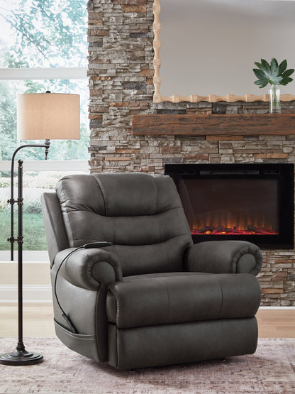 Orange Furniture Outlet - Ashley Furniture - Revived and Restored Living Room - Power Lift Recliner / Granite - PC8240612