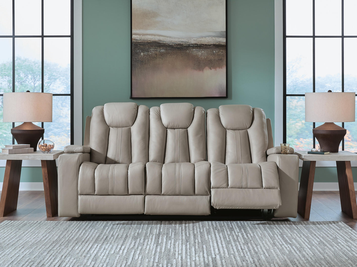 Orange Furniture Outlet - Ashley Furniture - Elevate Edges Living Room - REC Sofa w/Drop Down Table - PC8330589